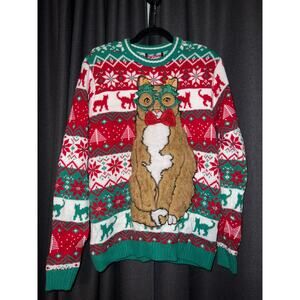 Ugly Christmas Sweater Xmas Size Small Cat